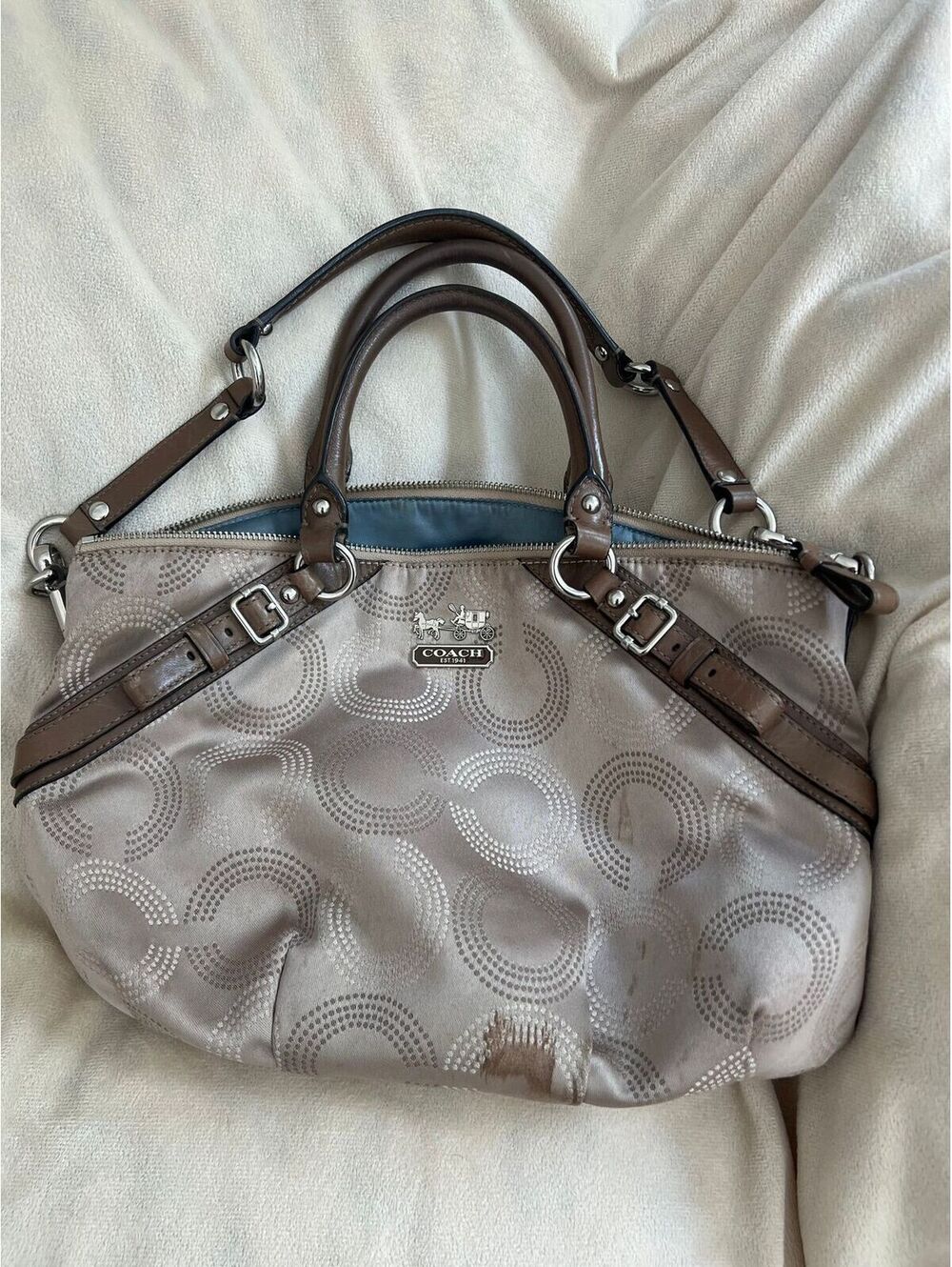 COACH SIGNATURE SATEEN CONVERTIBLE SATCHEL • STYLE 15933 (SKU-0462)